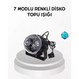 7 Renk Modlu Müzik Sensörlü Disko Topu – Led Işıklı Parti Aydınlatması Mir80986752