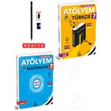 7.sınıf Atölyem Yeni Müfredata Göre Türkçe-Matematik Soru Bankası Tadında 2 Kitap Set Kalem Seti Hediyeli