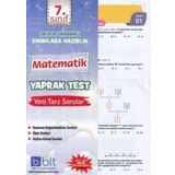 7. Sınıf Matematik Yaprak Test Yeni Bulut Eğitim ve Kültür Yayınları