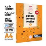 7.Sınıf MEB Beceri Temelli Testler 1. Kitap Örnek Soru Bankası (Renkli Baskı) BASKI ÜCRETİ