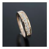 7 Taşlı Zirkon Pırlanta Platin Kaplama Yüzük Rose Gold