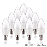 7 Watt E14 Ince Duylu Led Mum Buji Ampul 10 Adet Mum Led