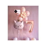7 YAŞ ÇİÇEK KEDİ BALON DEMETİ DOĞUM GÜNÜ SÜSÜ DOĞUM GÜNÜ PARTİ SETİ