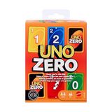 7 yaş ve üzeri çocuklar, yetişkinler, aileyle bir araya gelinen akşamlar, partiler ve seyahatler için 2-8 oyunculu Mattel UNO Zero kart oyunu, deste ve puan kartı, JHH48