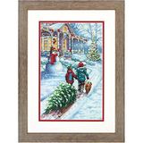 70-08960 Sayılı Kanaviçe Seti, Noel Geleneği, 14 Adet Beyaz Aida Bezi, 9" X 14"