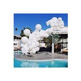70 Adet Beyaz Metalik Balon + 1 Adet Balon Zinciri
