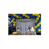 70 Adet Metalik Sarı,lacivert Balon+ 5 mt Balon Zinciri
