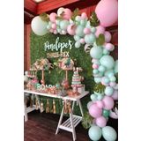 70 adet Su Yeşili-pempe Metalik Sedefli Balon+5 M. Balon Zinciri