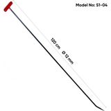 70 cm 10 mm Çap Tek Kıvrımlı Yassı Uçlu Boyasız Göçük Düzeltme Çubuğu - S3-06, Pdr Çubuk
