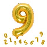 70 cm Altın Numara 9 Balon Folyo Balon Dijital Doğum Günü Partisi Dekorasyon Malzemeleri (Altın Numara 9 Balon)