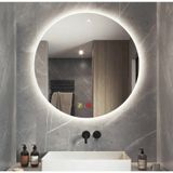 70 cm (çap) Buğu Çözücülü Dokunmatik Işıklı Ledli Yuvarlak Banyo Aynası