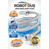 70 Cm Çelik Örgülü Kısa Ara Duş Hortumu Spiral Robot Tepe Bağlantı Dayanıklı Patlamaz Sızdırmaz Gri
