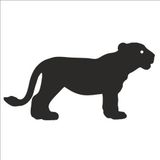 70 cm Yavru Kaplan Folyo Sticker