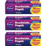 70 Li Buzdolabı Poşeti Küçük Boy 20 X 30 Cm Üçlü Paket