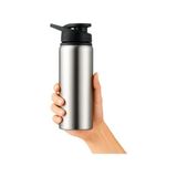 700 ml Çelik Sporcu Matara -Soğuk Tutmaz Askı Kapaklı Suluk - -- - 000-Siyah