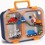 700 ML İki Bölme Paslanmaz Çelik Bento Lunch Box Yeni Nesil Sefer Tası Metal Kaşık Hediyeli FF