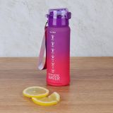 700 ml Motivasyon Matarası, Sızdırmaz Kapaklı Pipetli Suluk, İpli Büyük Boy Su Şişesi, Spor Okul Kamp Ofis Kullanımına Uygun Matara (pembe-mor)