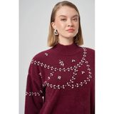 7002 Nuss Taş İşli Peluş Tunik