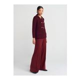 70167 Beli Lastikli Triko Pantolon-Bordo M.