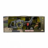 7076 SUN-JDN-HRO-Asker Set 1Araç 1Helikopter 2Figür 12 Parça Sesli Işıklı