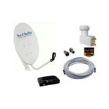 70cm Çanak Anten Set+ Çifli Lnb , 25 M Kablo + Hd Uydu Cihazı