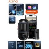 70MAI Dash Cam Omni X800-2 Set Ultra Hd 4K Çözünürlük Araç Kamerası , 360° Dönebilen 4K Araç Kamerası,çift 4K Ön ve Arka Kamera RC14 ve 128 GB Sd Kart,süper Algılama Adas,aı Hareket Algılama 2.0 Siyah