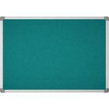 70X100 cm Apartman Ilan Panosu, Kumaş Kaplı Duyuru Panosu Mantar Pano - Turkuaz Yeşili