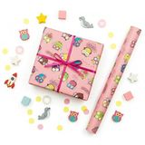 70x100 cm Çocuklara Özel Premium Hediye Paketleme Kağıdı 2'li Set | Eğlenceli Tema, Kalın, Kolay Sarılır, Özel Kutuda Rulo Gönderim | M6