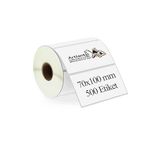 70x100 mm Barkod Etiketi Yapışkanlı 1 Adet Rulo Etiket Termal Barkot Terazi Etiketi 500 lü Barkod Yazıcılarına Uyumludur