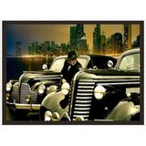 70x100cm Gangaster Ve Antika Arabalar Poster Tablo
