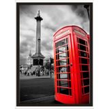 70x100cm Kırmızı Telefon Kulubesi Poster Tablo