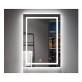 70x100(h) cm Buğu Çözücülü Dokunmatik Işıklı Kumlamalı Banyo Aynası