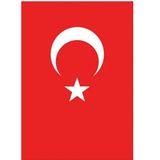 70X105 Cm Türk Bayrağı Kenarı Dikişli %100 Polyester+Pamuklu (Alpaka Kumaş)