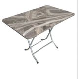 70X110 Gri Mermer Desenli Balkon Masasi
