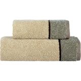 70X140 Banyo Havlusu - 70 x 140 cm - Bej - Yeşil