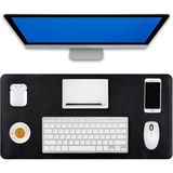 70X30 L Deri Mouse Pad,ofis Mouse Pad,masa Matı Sümen,konforlu Mouse Pad,çift Yönlü Mouse Pad - Siyah