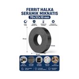 70x32x10 Mm Ferrit Halka Seramik Mıknatıs Güçlü Magnet Kömür Ferrit