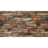 70X38 cm Kendinden Yapışkanlı 3D Boyut Duvar Kaplama Kağıdı Paneli - 70 x 38 cm - Kahverengi