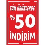 70X50 cm 5mm Dekota (Forex) Malzeme Üzerine Uv Baskı Ayaklı %50 Indirim Levhası (Küçük Boy)