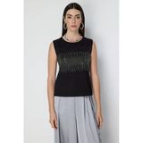 71468 Onteks Taşlı Kolsuz Bluz