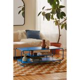 717 Design Alana T Orta Sehpa, Modern Sehpa, Metal Sehpa, 3 Katlı Sehpa, Iskandinav Sehpa - MAVİ