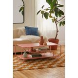 717 Design Alana T Orta Sehpa, Modern Sehpa, Metal Sehpa, 3 Katlı Sehpa, Iskandinav Sehpa - PEMBE