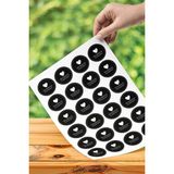 72 Adet 4x4 cm Yuvarlak Siyah Beyaz Minimalist Teşekkür Yuvarlak Çıkartma Etiket Sticker