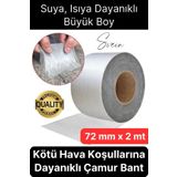 72 Mm X 2 Mt Su Geçirmez Sızdırmaz Çatı Boru Dayanıklı Çamur Sakız Bant Alüminyum Tamir Bandı
