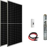 72 V Volt 1.5 Hp 1.1 Kw 1100 W Watt Dc Kademeli Dalgıç Solar Pompa 1100 Watt Güneş Paneli Solar Sulama Paket Sistem
