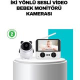 720P Bebek Kamerası Uzaktan Kontrollü Gece Görüşlü Monitör ( Lisinya )
