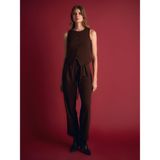 72189 Kemerli Pantolon-Kahve 36