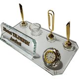 7/24 Hediye Kişiye Özel Kristal Masaüstü Kalemlik Ofis Makam M103 Gold