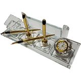 7/24 Hediye Kişiye Özel Kristal Masaüstü Kalemlik Ofis Makam M212 Gold