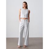 72688 Örgü Kemerli Pantolon-Gri 40
